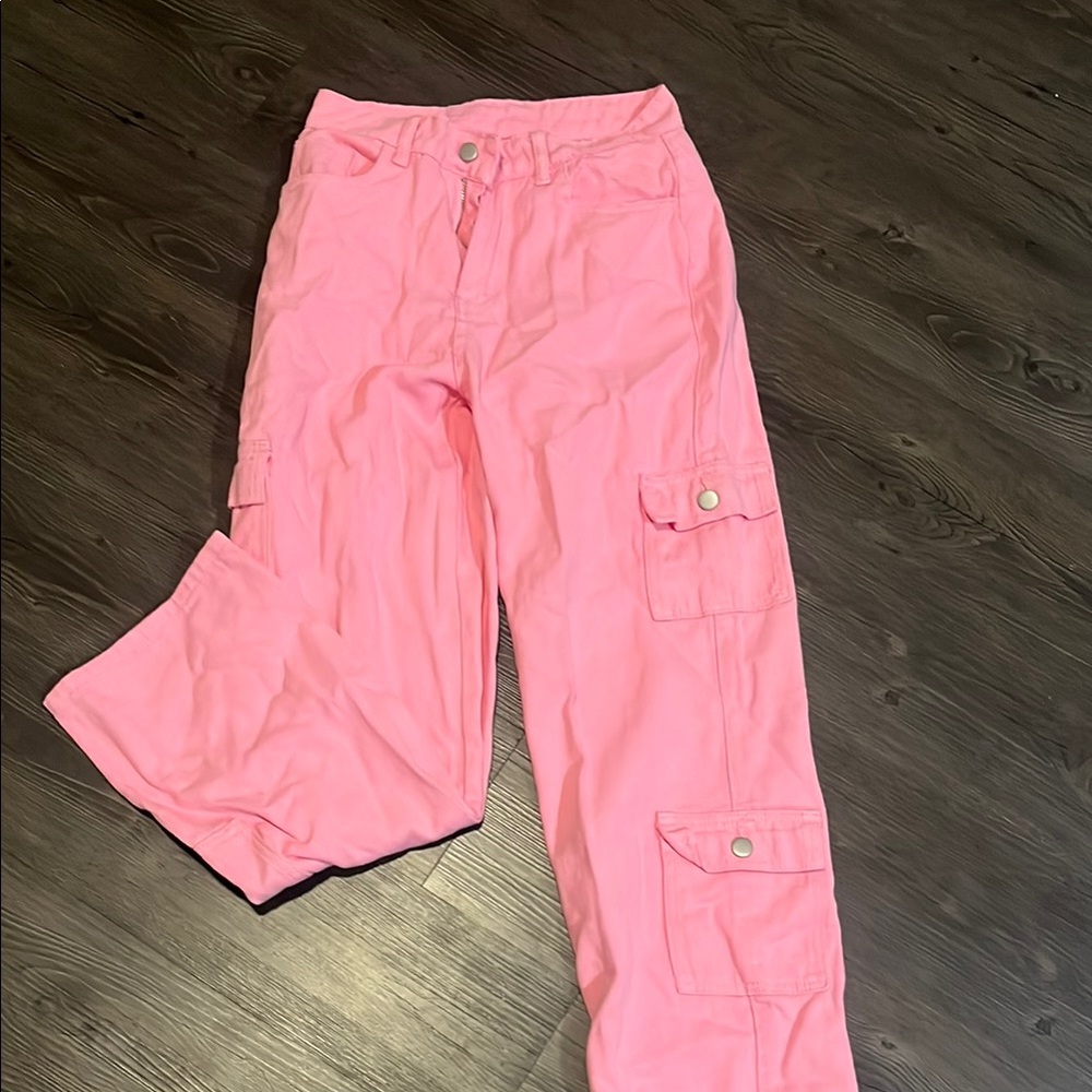 SHEIN Light Pink Corduroy Pants